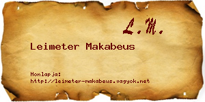Leimeter Makabeus névjegykártya